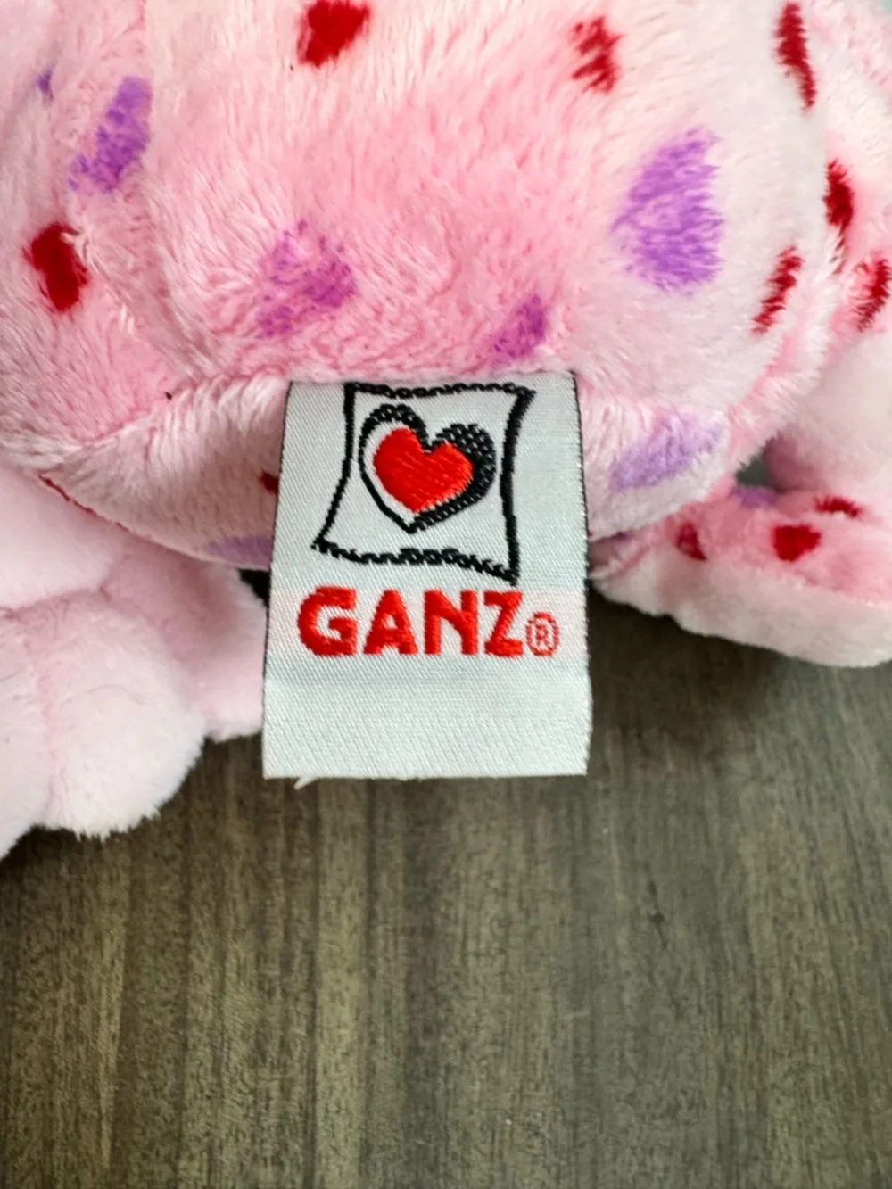 Ganz‎ Webkinz Pink Love Frog Hearts Retired Plush Stuffed Animal Valentine